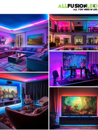 RGB - WS2811 IC COB LED Strip Lights - 16,4ft - DC24V - IP20 (Indoor) - Addressable Chasing Color (NO Adapter or Controller)