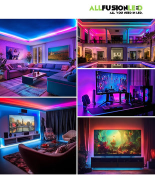 RGB - WS2811 IC COB LED Strip Lights - 16,4ft - DC24V - IP20 (Indoor) - Addressable Chasing Color (NO Adapter or Controller)
