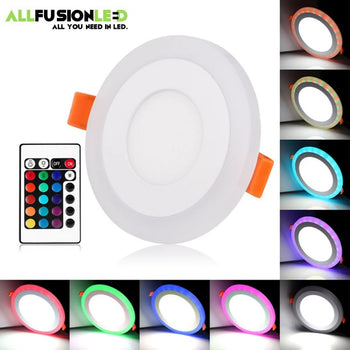 16W - RGBW Dual Color LED Ceiling Light Recessed Panel